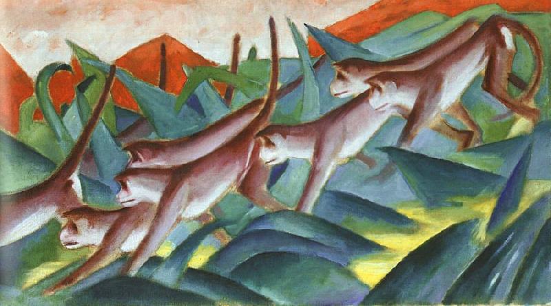 Franz Marc Monkey Frieze oil painting image